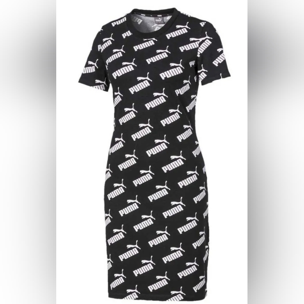 Puma Amplified All Over Print Fitted Dress New Size: M
